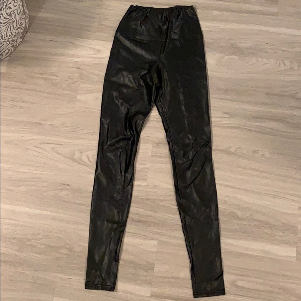 Wilfred Black Faux Leather Skinny Pants